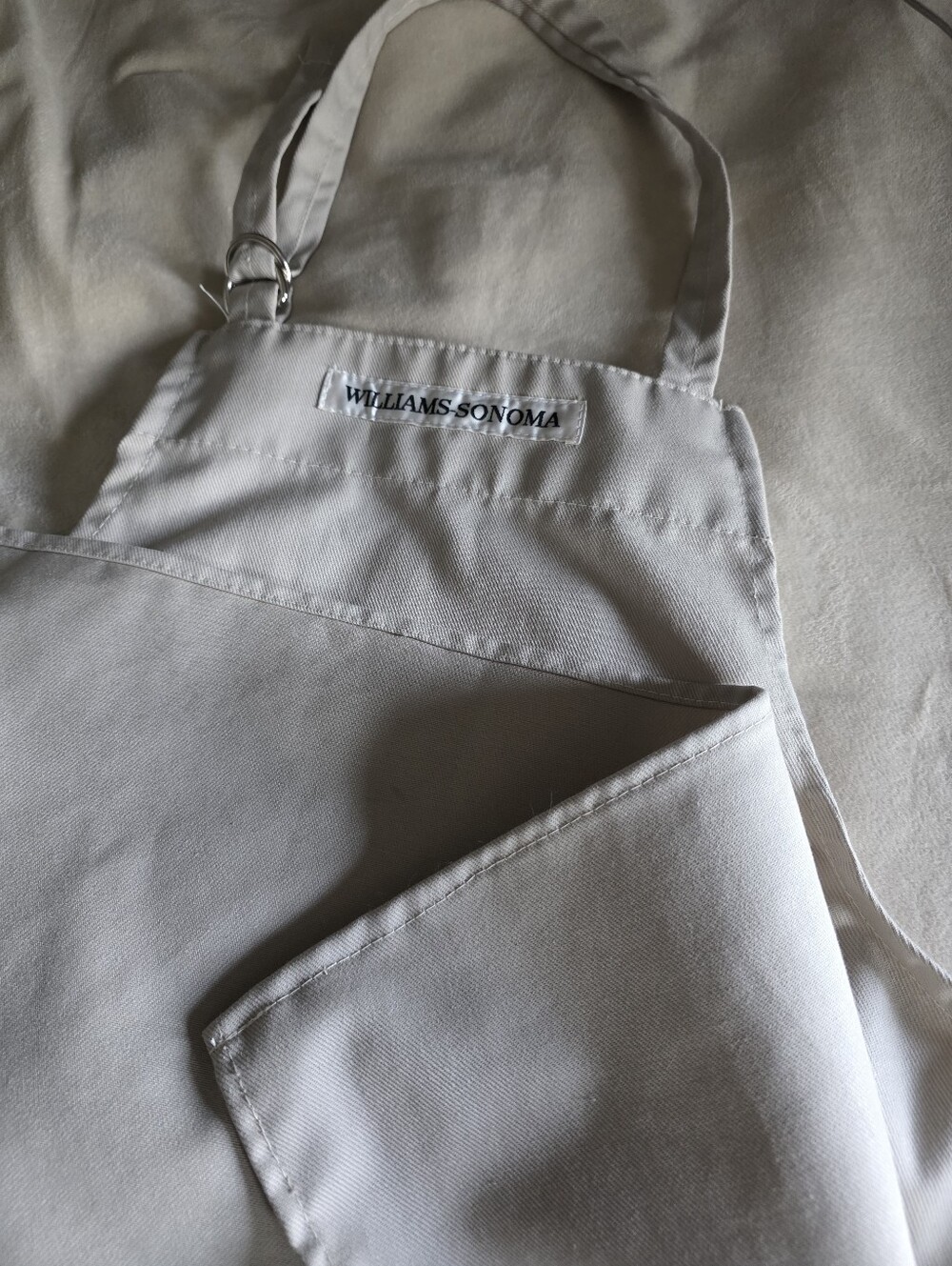 Williams Sonoma Y2K Vintage Heavy Duty Chef Apron Made in USA Beige